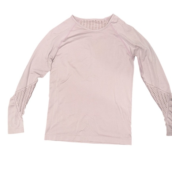 Fabletics Athletic Long Sleeve Top Pale Pink - Picture 2 of 6
